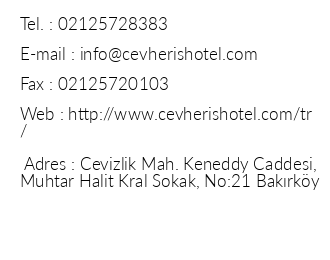 Cevheri's Hotel & Restaurant iletiim bilgileri